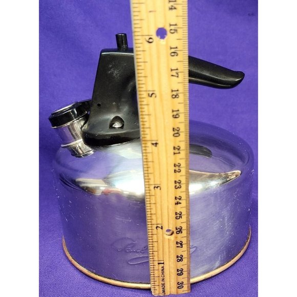 Vintage Paul Revere Ware 1801 Whistling Copper Bottom 1.5qt. Tea Kettle Pot - Picture 7 of 7